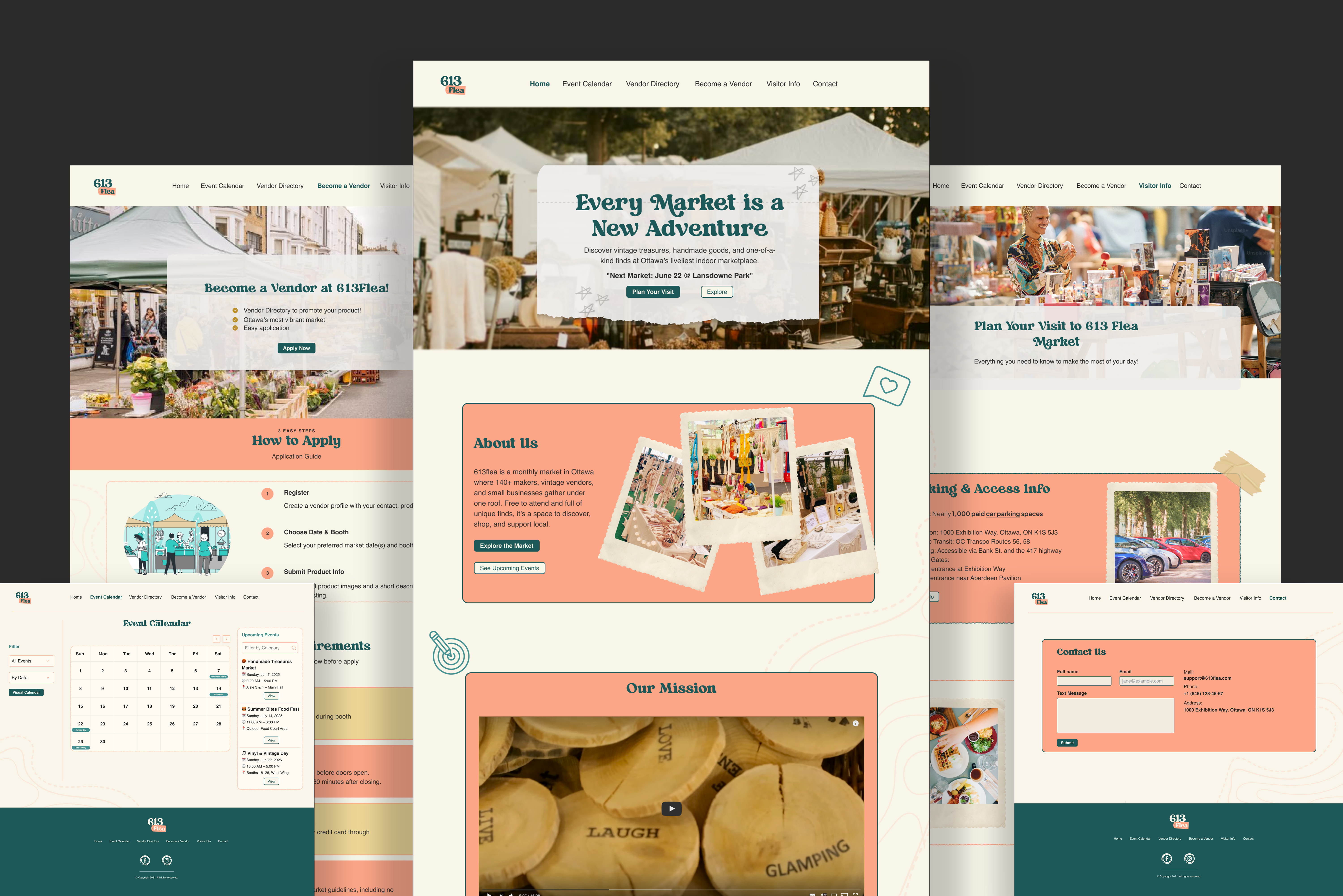 613Flea desktop visitor info page