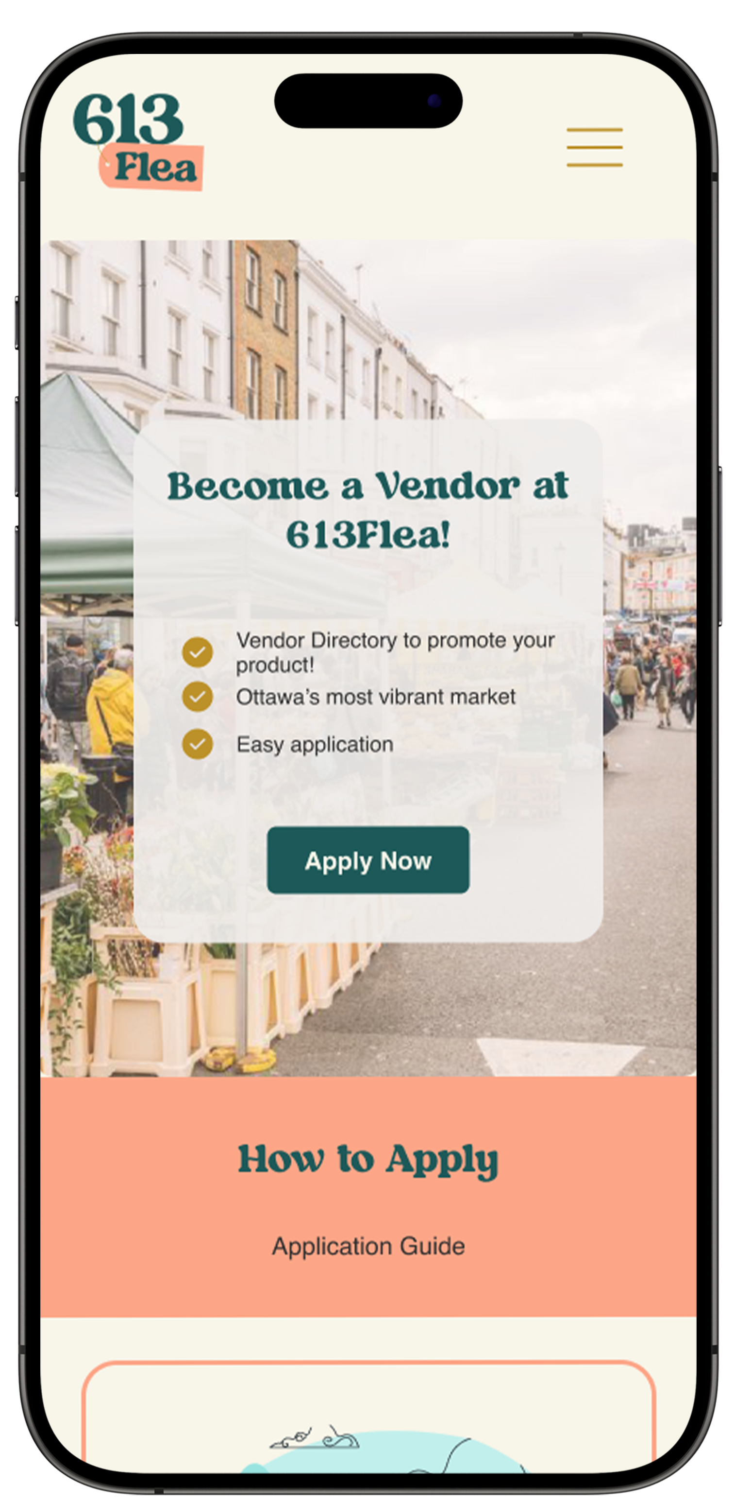 613Flea mobile become a vendor page