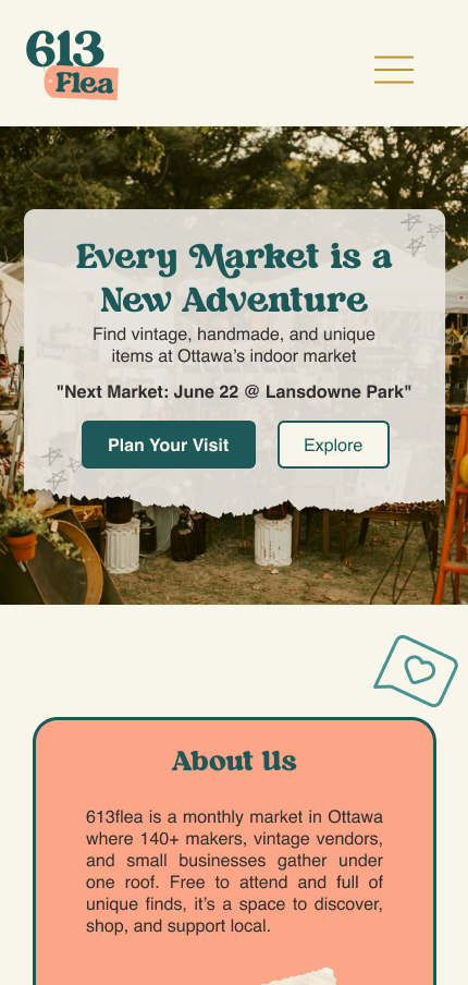 613Flea home page after iteration