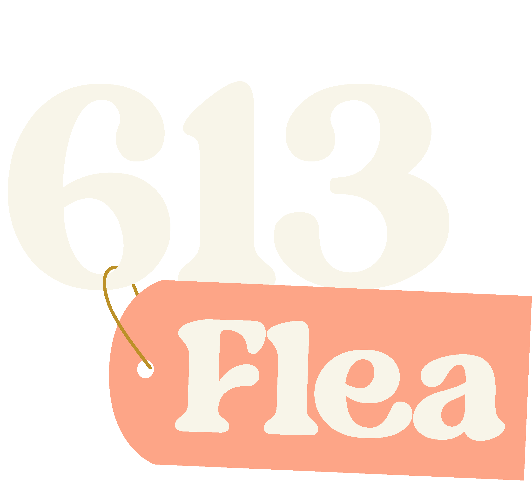 613Flea dark background logo variation