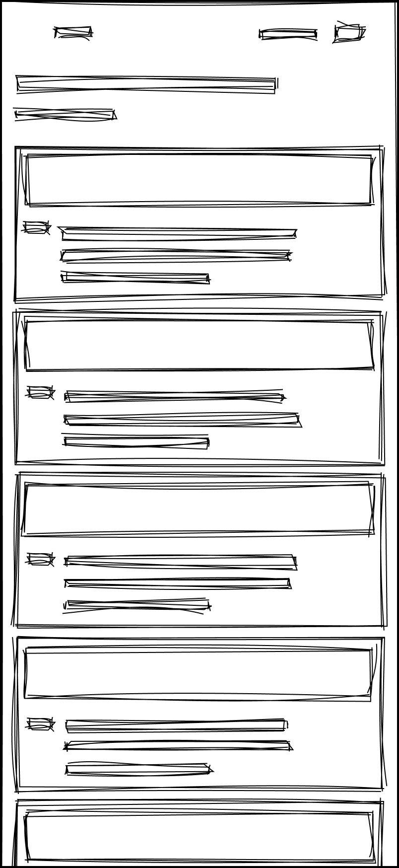 Omvia low-fidelity routine setup wireframe