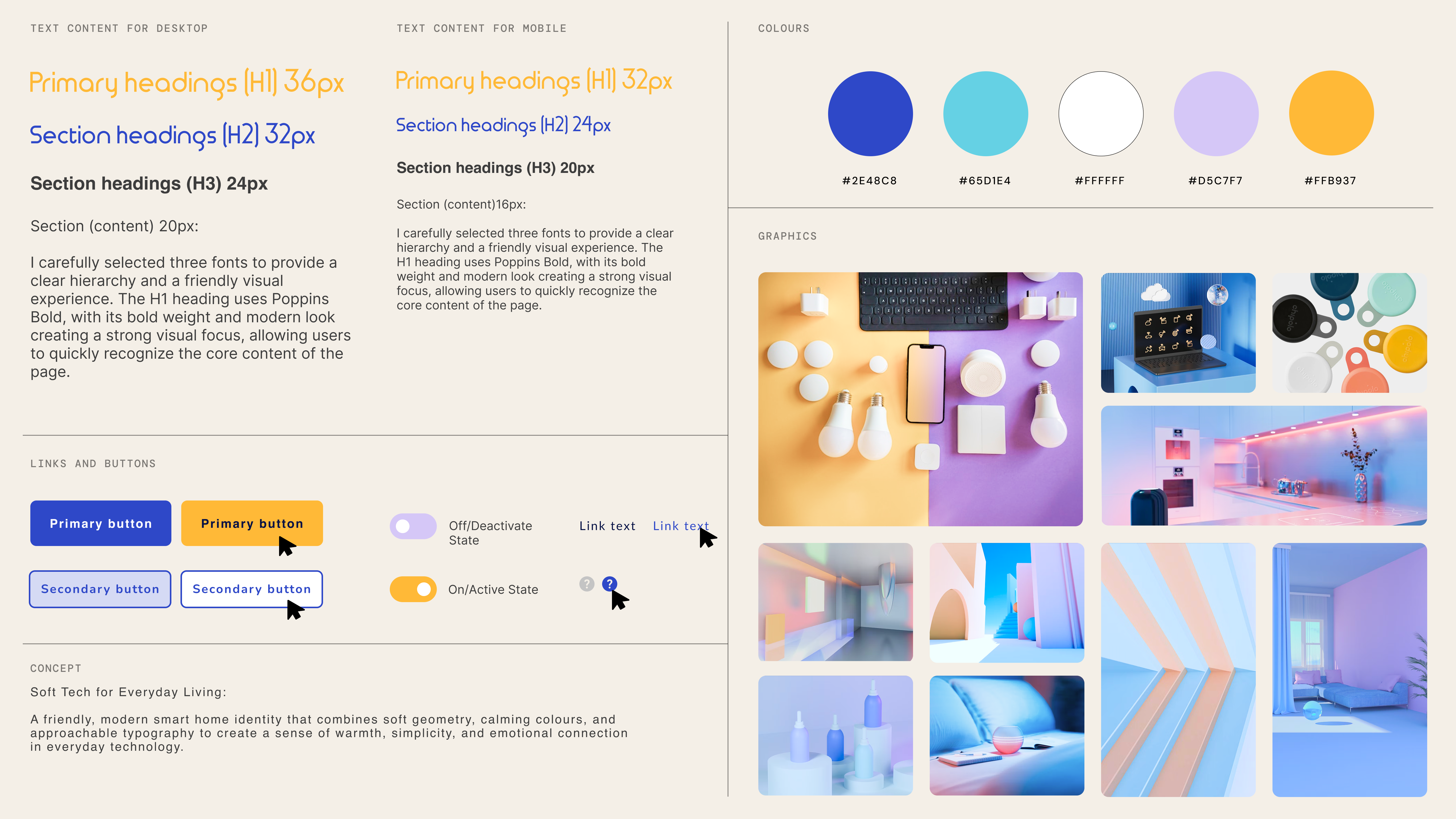 Omvia visual language moodboard