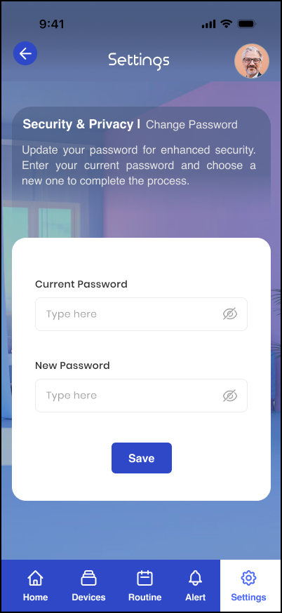 Omvia settings screen five