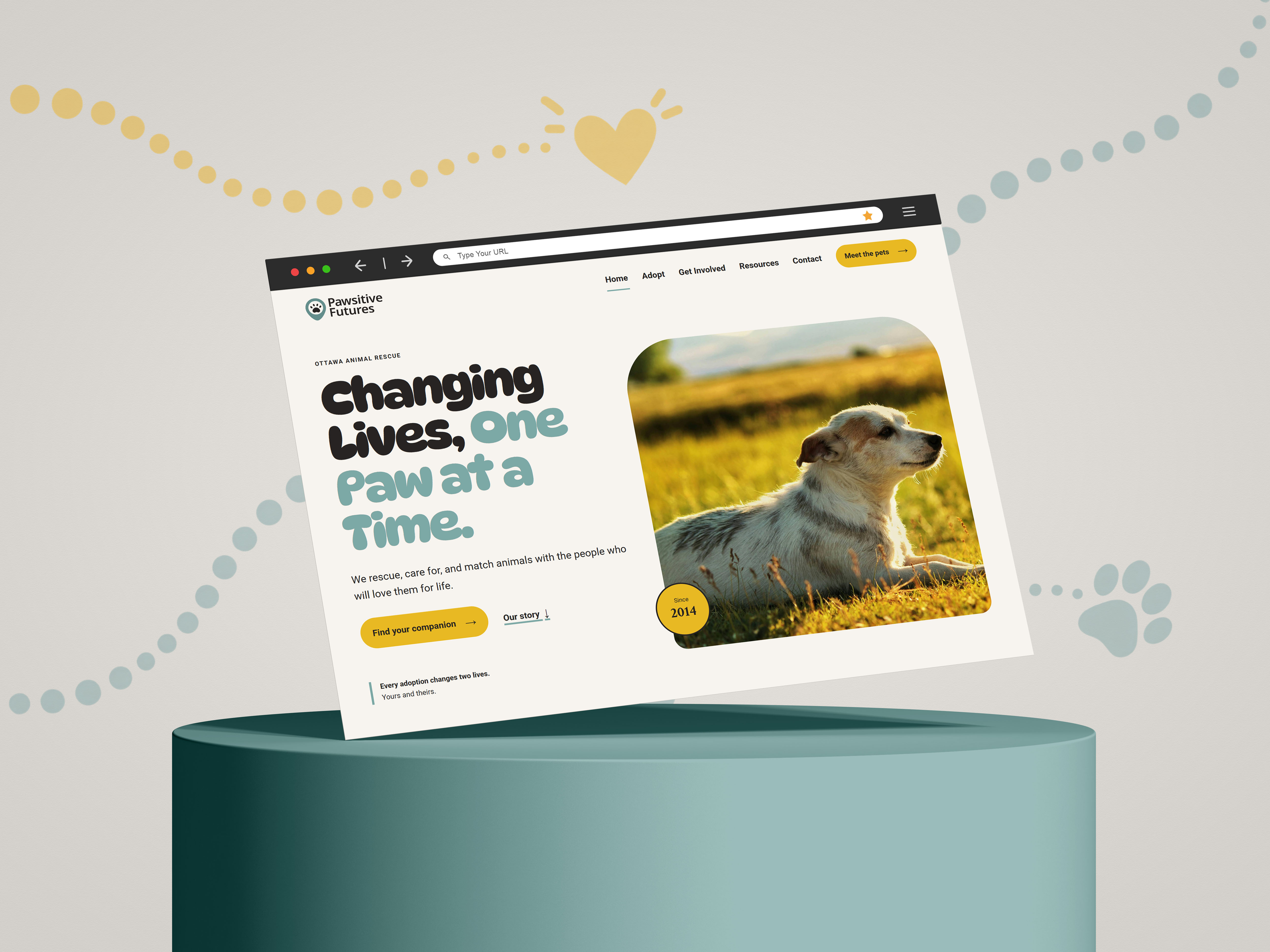 Pawsitive Futures responsive website preview
