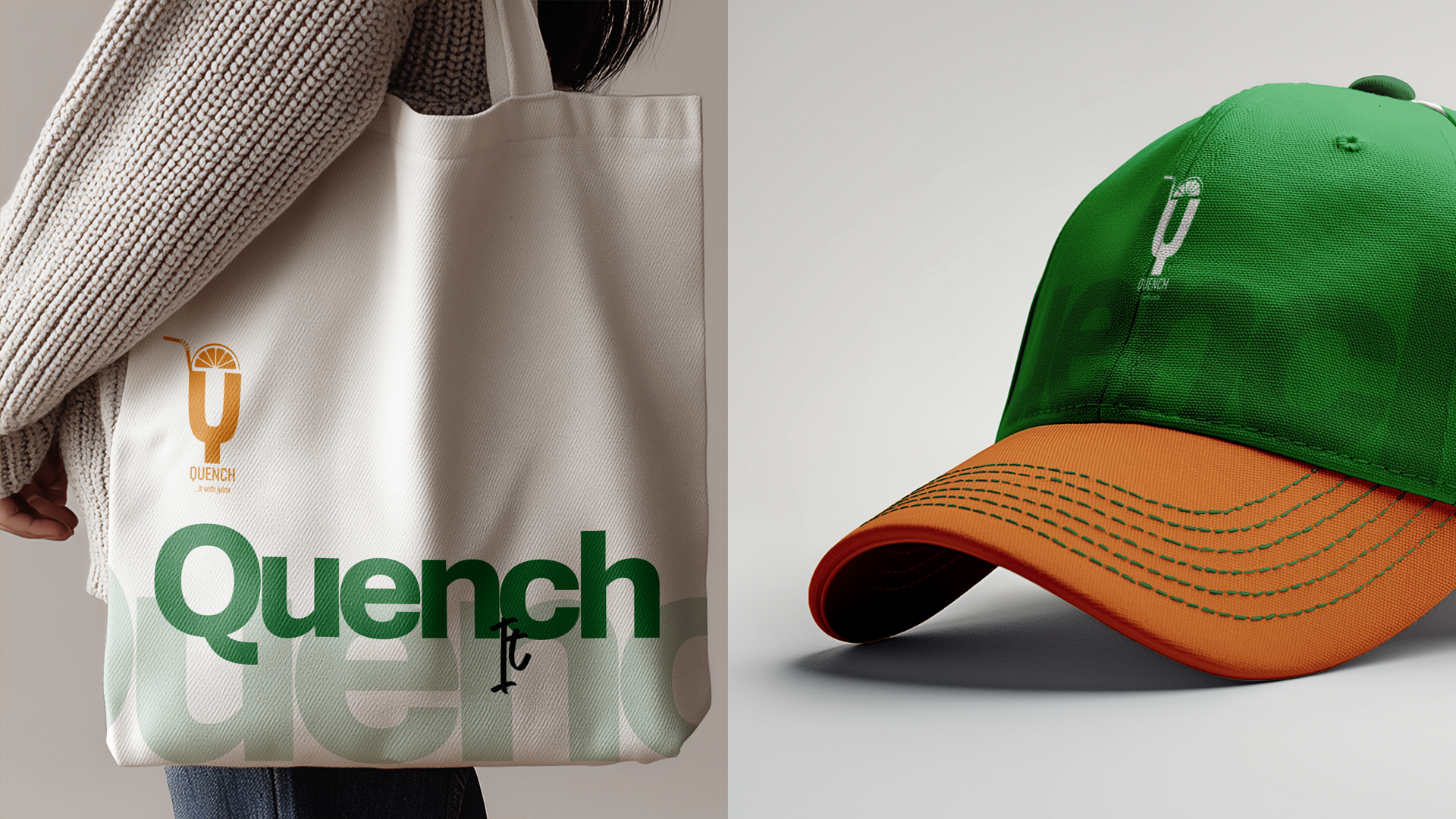 Quench tote brand application