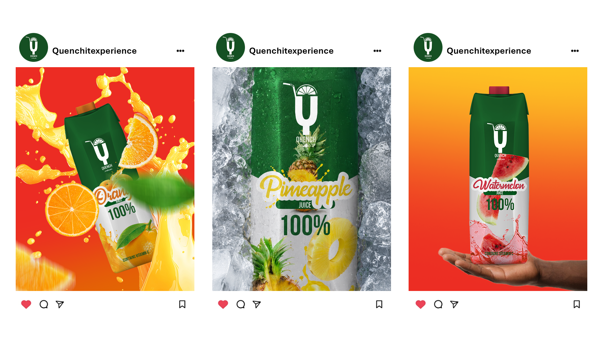 Quench social media posts